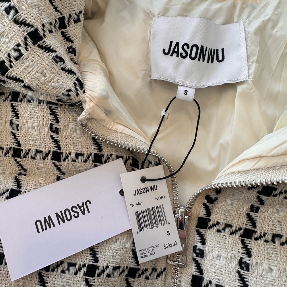 Jason Wu Tweed puffer jacket NEW size small - Picture 5 of 8